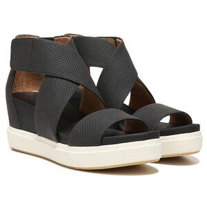 NEW Dr. Scholl’s Sheena Black Wedge Sandals Women’s Size 8, Black Wedges Shoes